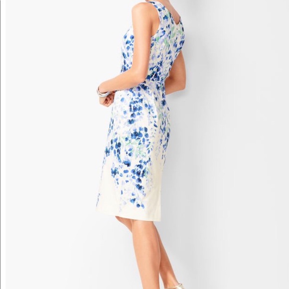 Talbots Pastel Floral Sheath Dress 8P - Picture 6 of 8